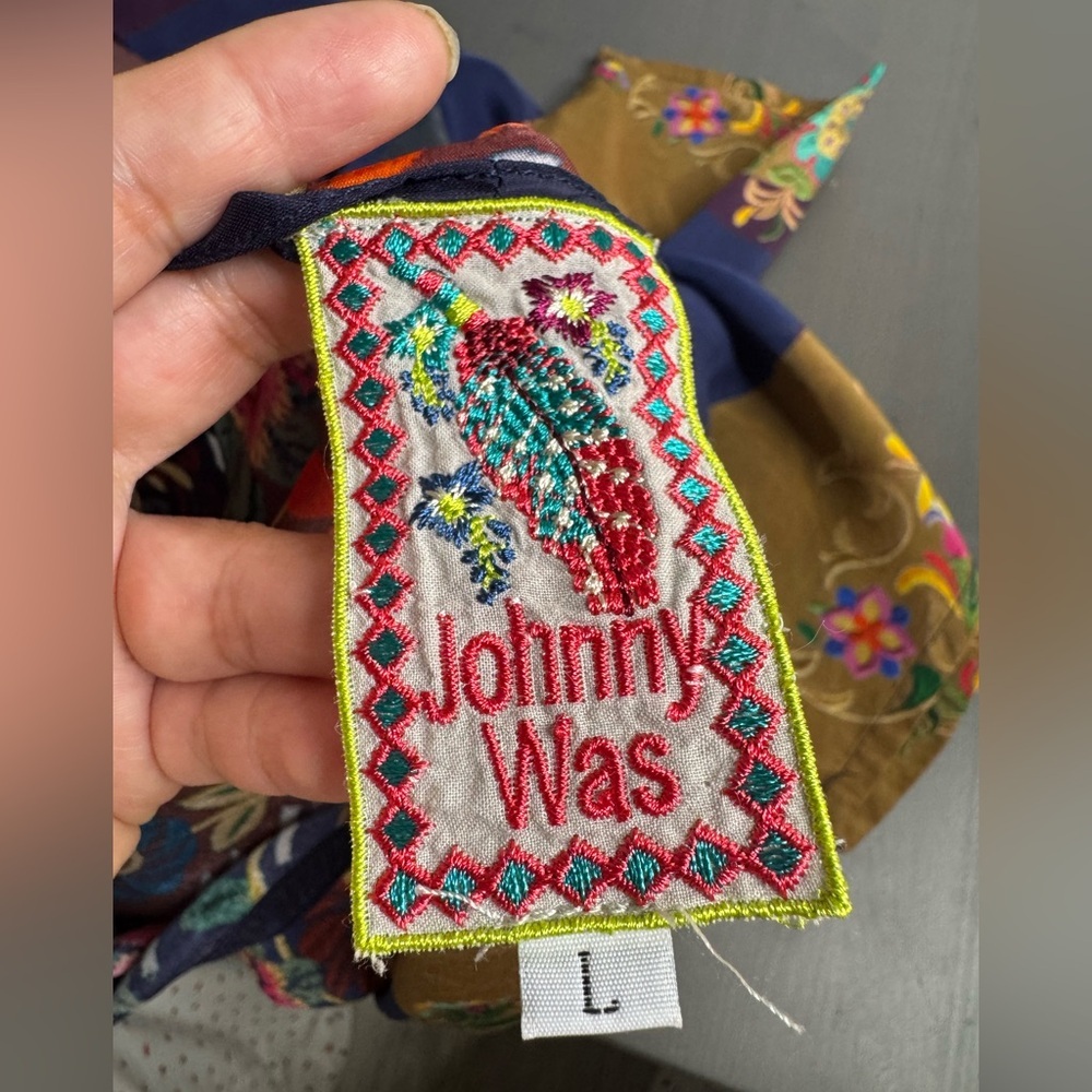 JOHNNY WAS Ludios Tie Front Tunic Top - Picture 4 of 8